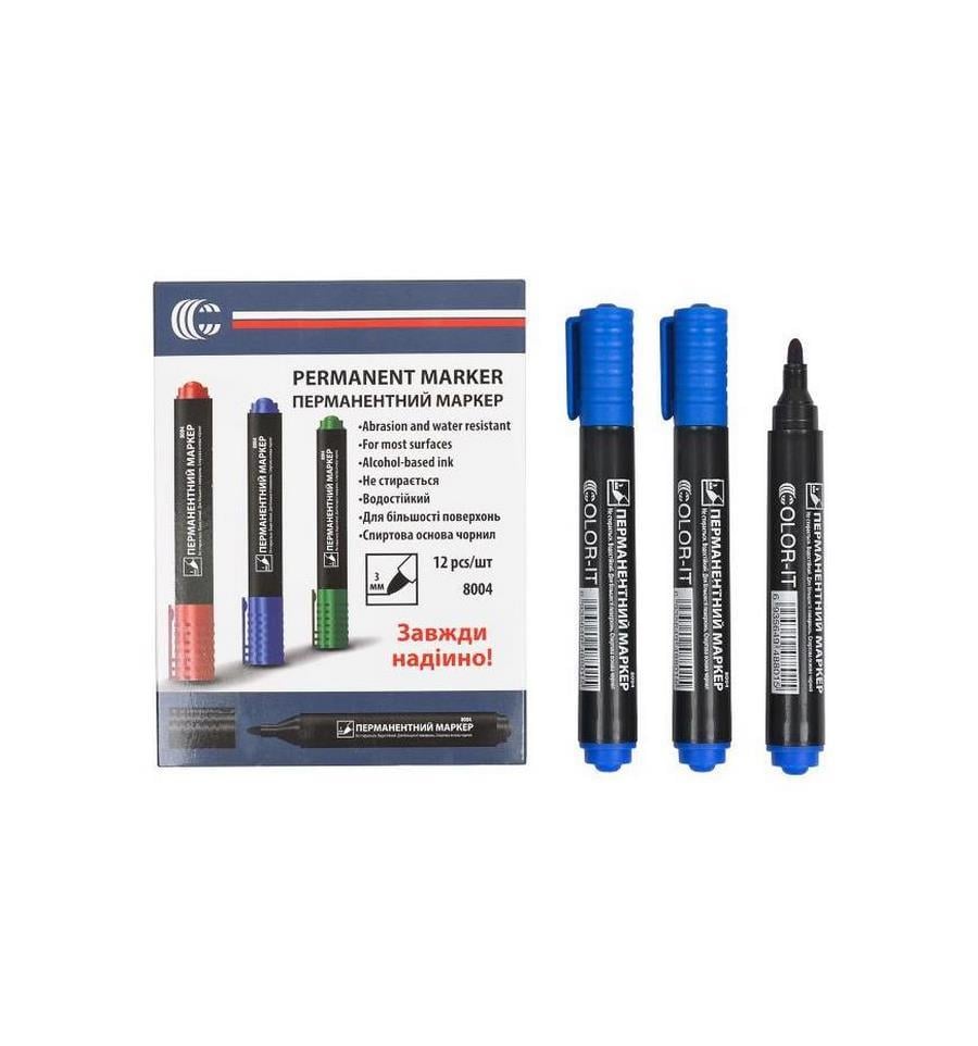 Маркер перманентный Bambi на спиртовой водостойкой основе Синий (WM-231-M-8) - фото 2 Маркер перманентный Bambi на спиртовой водостойкой основе Синий (WM-231-M-8) - фото 2