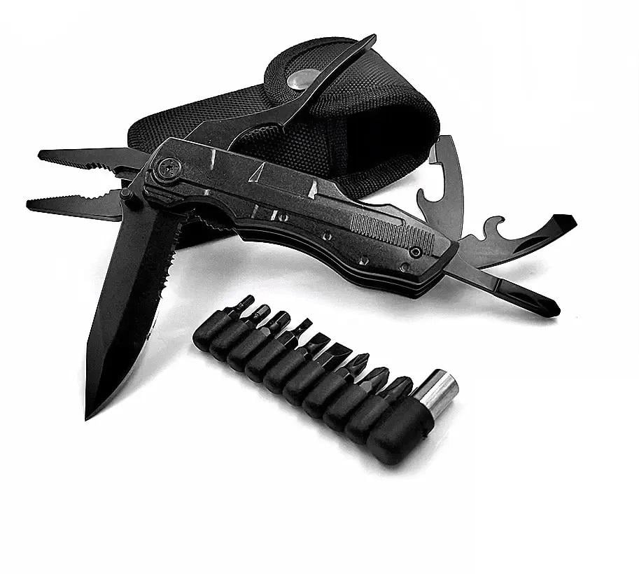 Мультитул Traveler Night 8в1 с набором бит в чехле Black (25653634)