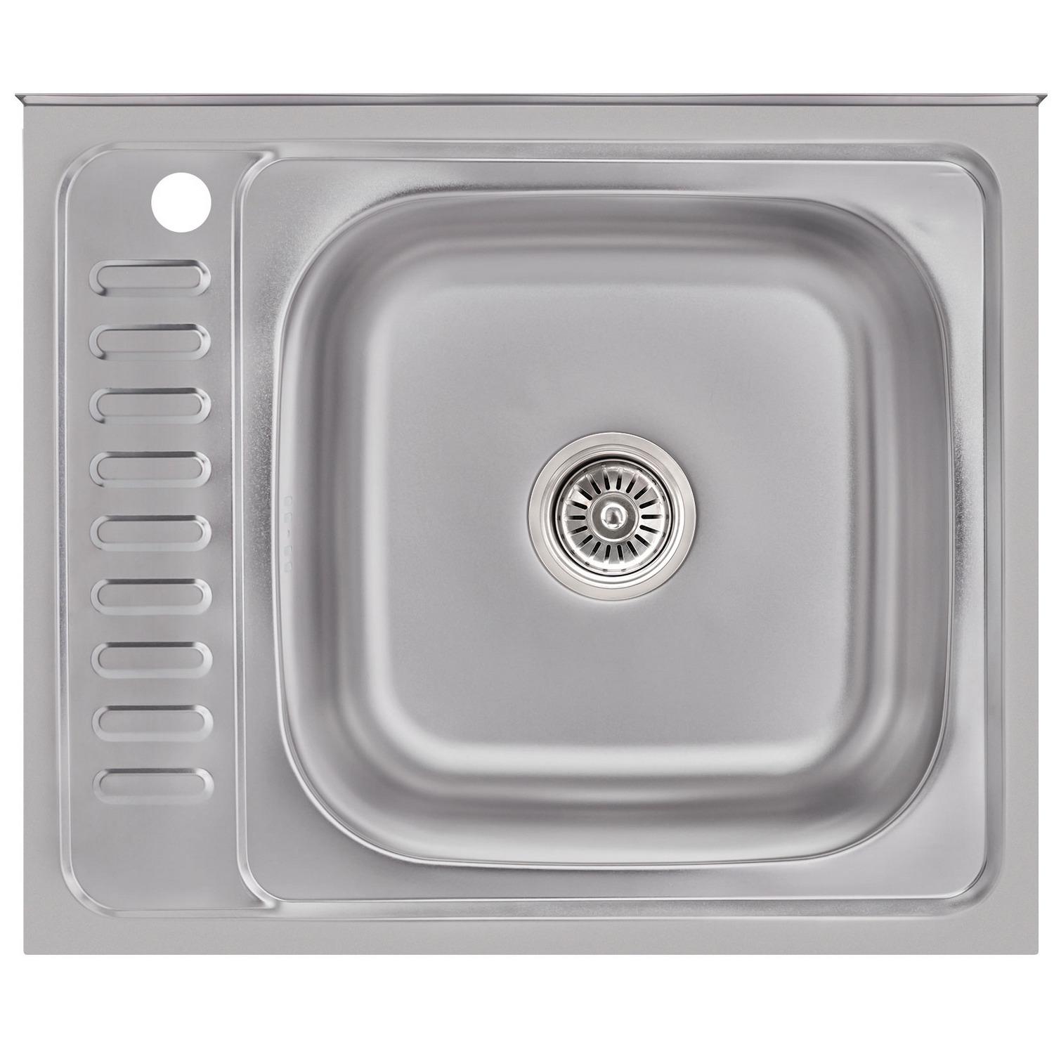 Мийка кухонна Brinex нержавіюча сталь BRIN6050RSAT06 600x500 мм прямокутна 0,6 мм (270132)