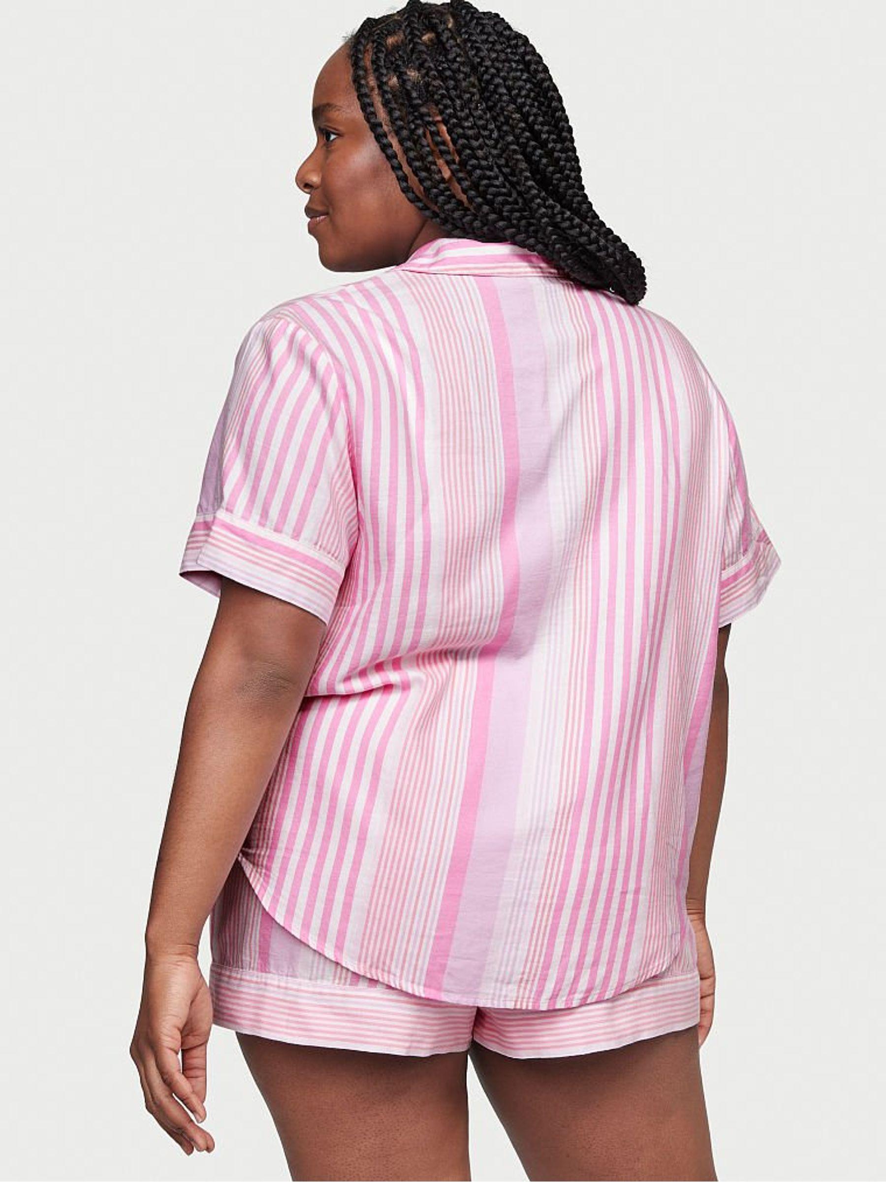 Піжама фланель сорочка/шорти Victoria's Secret Flannel Short Pajama смужка М Рожевий (26811624D) - фото 2 Піжама фланель сорочка/шорти Victoria's Secret Flannel Short Pajama смужка М Рожевий (26811624D) - фото 2