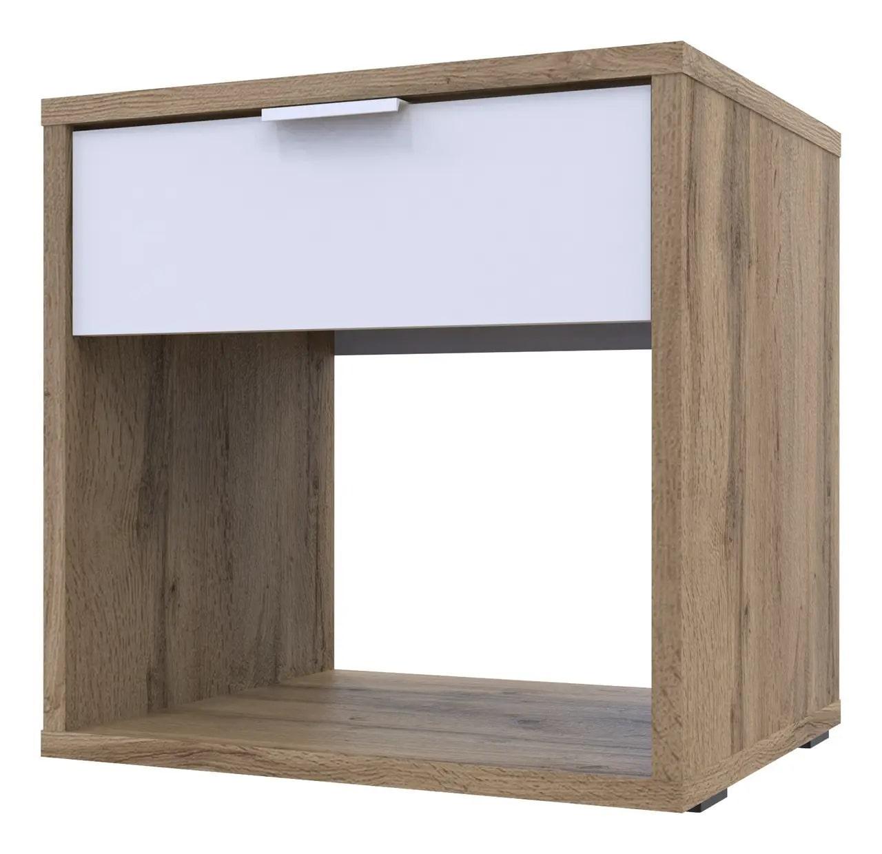 Тумба прикроватная Doros Hugo 40х33х40 см Дуб Тахо/Белый (DRS-011447) - фото 1 Тумба прикроватная Doros Hugo 40х33х40 см Дуб Тахо/Белый (DRS-011447) - фото 1