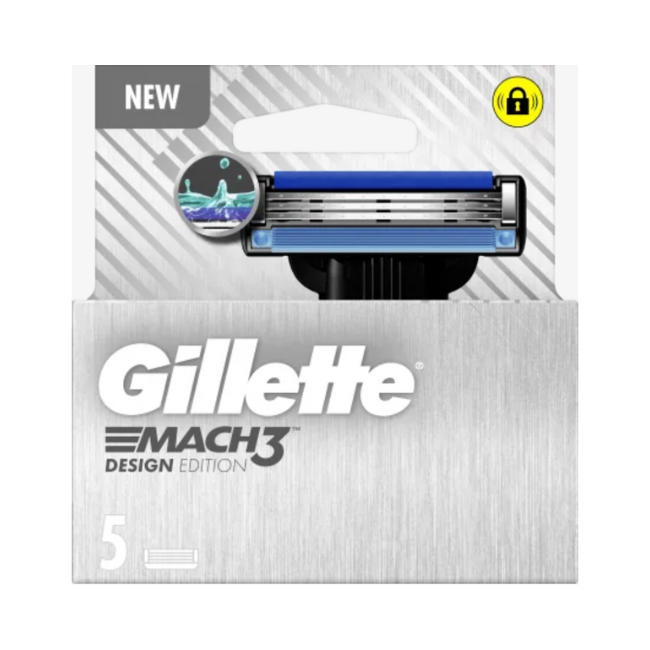 Картриджи сменные для бритья Mach3 мужские Gillette Mach 3 Design Edition 5 шт. (12842722)