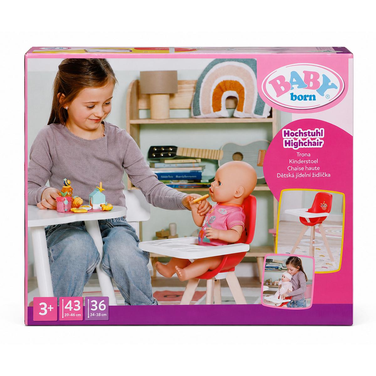Стільчик для ляльки Baby Born Час годування Різнокольоровий (AA12346332)