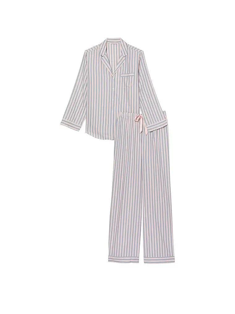 Піжама сорочка/штани фланель Victoria's Secret Long Pajama смужка Set XS Блакитний (26673658) - фото 3 Піжама сорочка/штани фланель Victoria's Secret Long Pajama смужка Set XS Блакитний (26673658) - фото 3