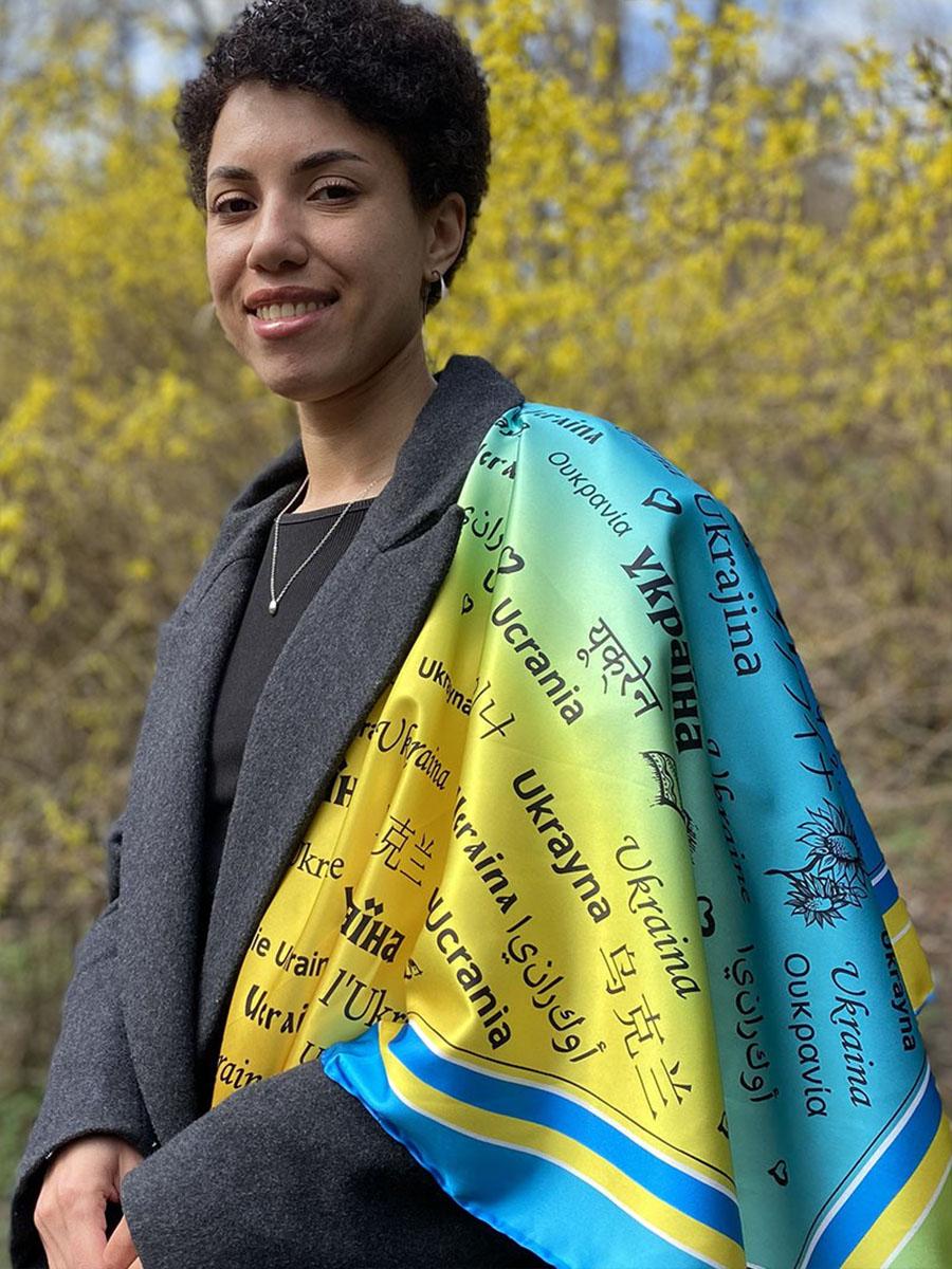 Хустка дизайнерська My Scarf Слава Україні 90х90 см (35280095) Хустка дизайнерська My Scarf Слава Україні 90х90 см (35280095)
