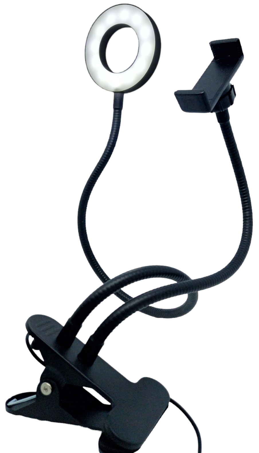 Лампа селфі LED 2в1 та кільце з тримачем для телефону і прищіпкою (10187821) - фото 4 Лампа селфі LED 2в1 та кільце з тримачем для телефону і прищіпкою (10187821) - фото 4