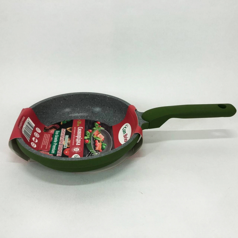 Сковорода Con Brio CB-2026 Eco Granite 20 см Green (tf5157) - фото 12