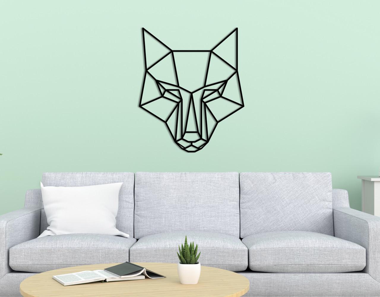 Декоративное панно на стену Upwood Decor Wolf 82,6х70 см Black (1584278223)