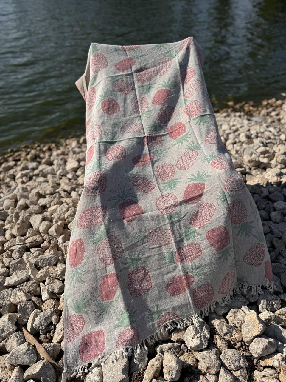 Покрывало хлопковое пештемаль 100х180 см Розовый (П4К-AL-peshtamel-003-01) - фото 2 Покрывало хлопковое пештемаль 100х180 см Розовый (П4К-AL-peshtamel-003-01) - фото 2