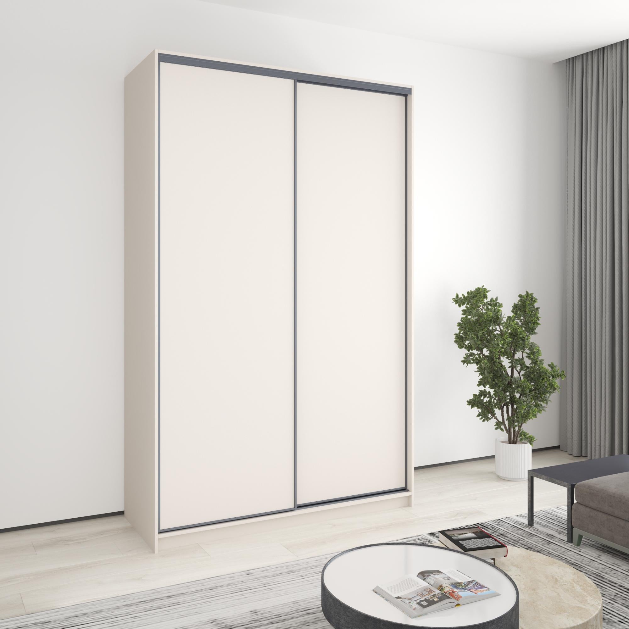 Шкаф-купе двухдверный MebelStar Бавария 2 ДСП 150x60x240 см Кашемир (MBS-4391)