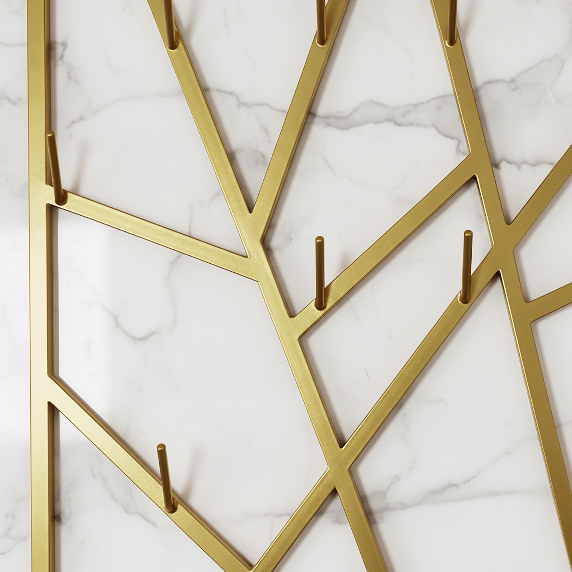 Вешалка для одежды настенная из металла Loft 800x200 мм H 1000 мм Золотой (1556) - фото 3 Вешалка для одежды настенная из металла Loft 800x200 мм H 1000 мм Золотой (1556) - фото 3