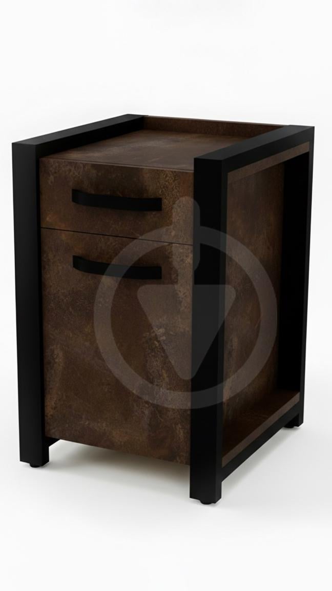 Тумба Romax LOFT приставная металлический каркас 60х45х40 см ДСП Оксид/Черный Тумба Romax LOFT приставная металлический каркас 60х45х40 см ДСП Оксид/Черный