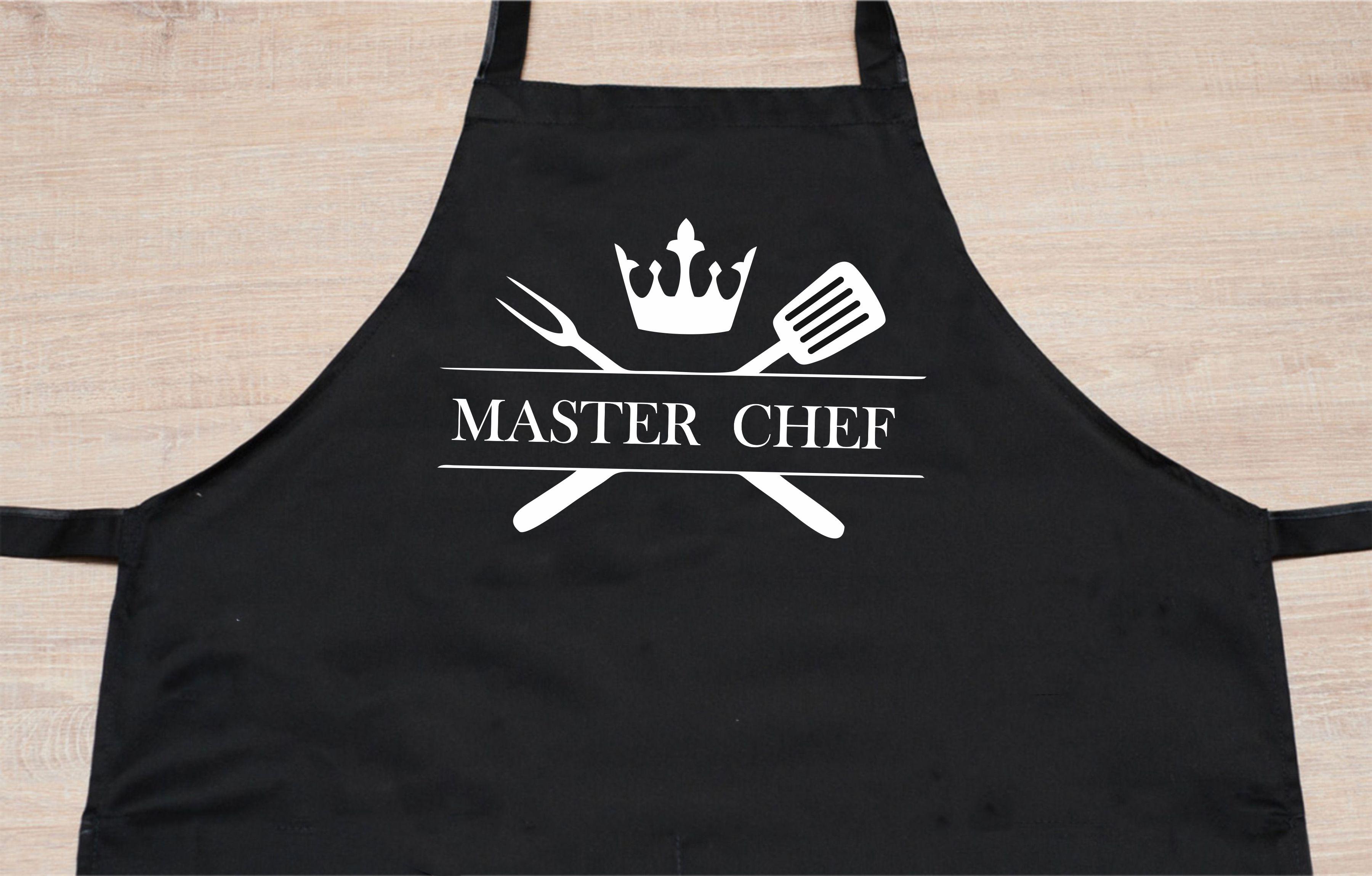 Фартук с принтом "MASTER CHEF" 73х64 см Черный (2038036619) - фото 2