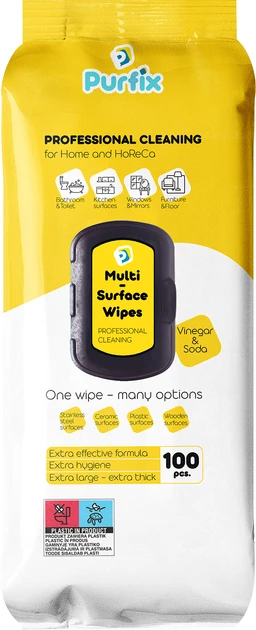 Салфетки для уборки Purfix влажные универсальные 100 шт. (28769025) Салфетки для уборки Purfix влажные универсальные 100 шт. (28769025)