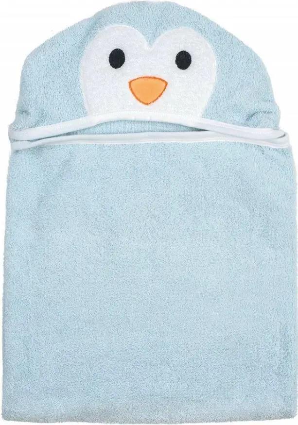 Полотенце детское FreeON Bubaba с капюшоном и ушками Penguin 110х75 см Light Blue (selvid73_22834)