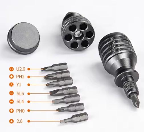 Викрутка комбінована 7в1 з алюмінієвого сплаву для хвостовика 1/4" (660768-1) - фото 4 Викрутка комбінована 7в1 з алюмінієвого сплаву для хвостовика 1/4" (660768-1) - фото 4