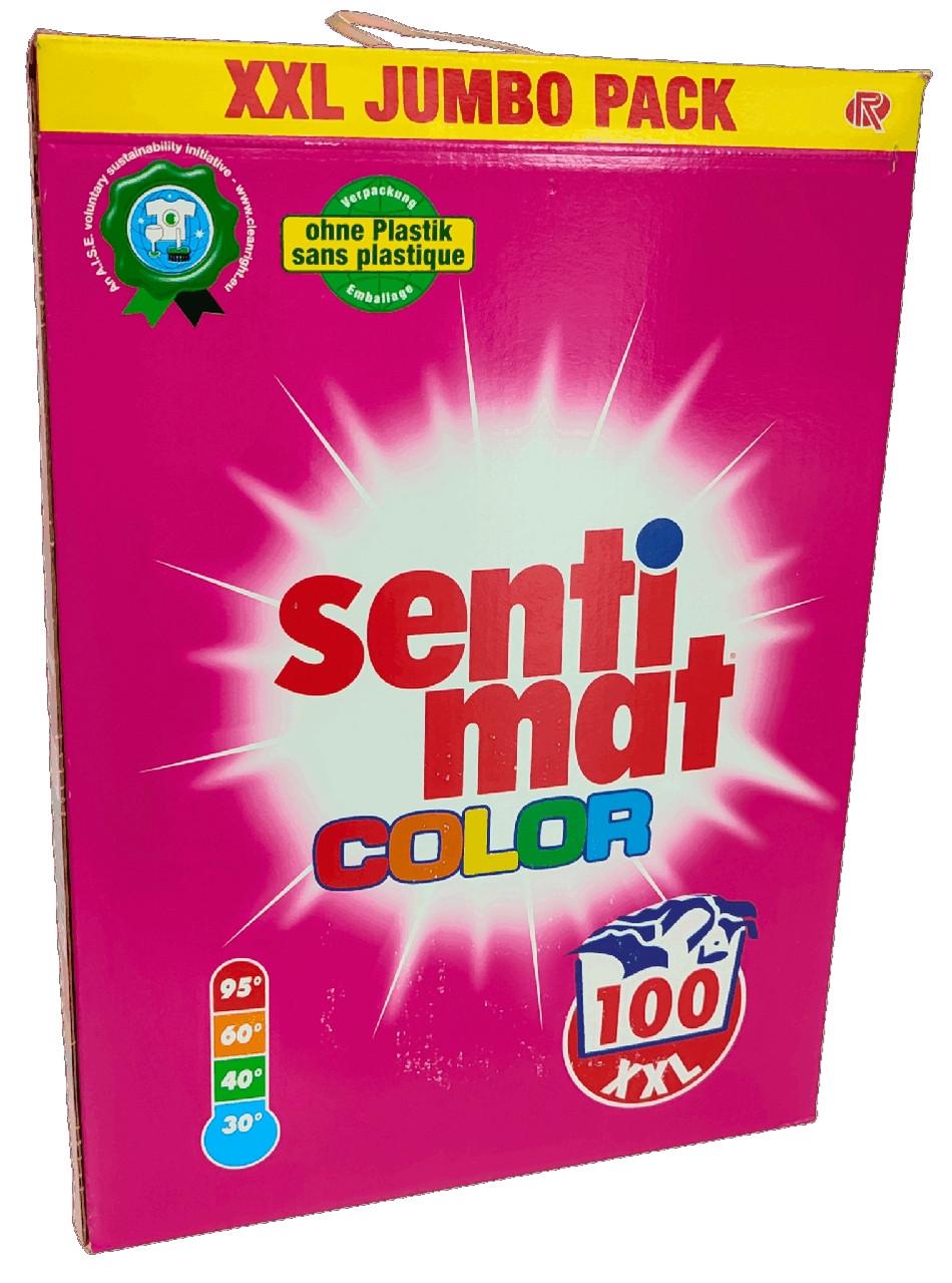 Стиральный порошок концентрированный Sentimat Color для цветного белья автомат 5,5 кг 100 стирок