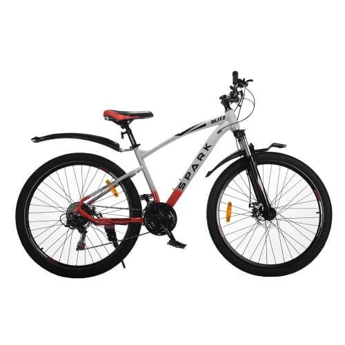 Велосипед SPARK BLITZ колеса 27,5" стальная рама 17" Серый с красным (000239400)