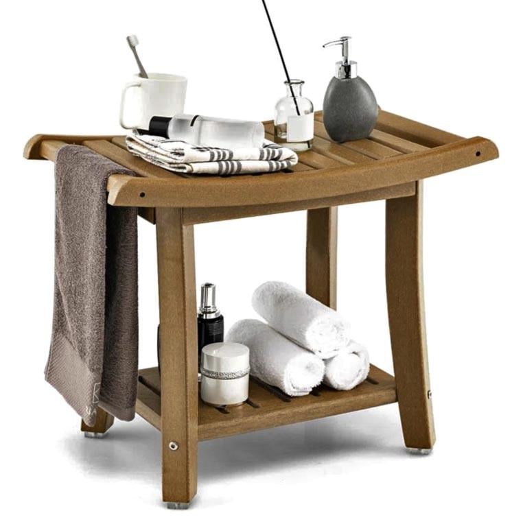 Табурет для ванной из дерева Таглия Корица (ТВН-007333)