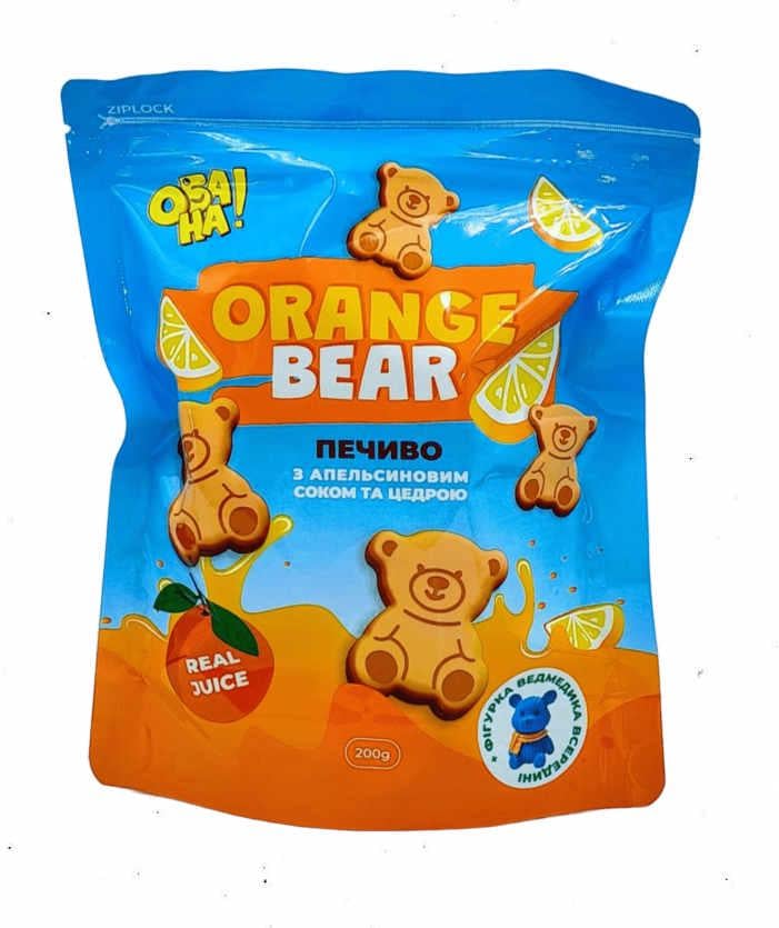 Печиво Обана з апельсиновим соком та цедрою та іграшкою 200 г (31580180)