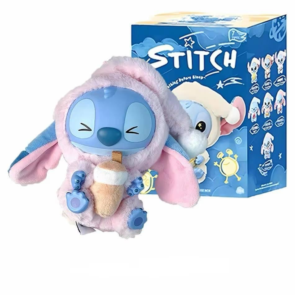 М'яка іграшка-брелок Labubu Stitch Eat Something Before Sleep Series Рожевий (d359a4ec)