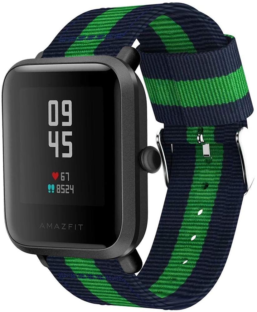 Браслет тканевый Canvas для Amazfit Bip Blue/Green (15839)