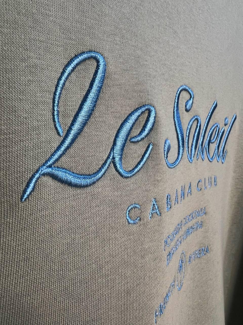 Свитшот женский PEPPER MINT 24-03 оверсайз удлиненный вышивка спереди утепленный XL Оливковый (957) - фото 7