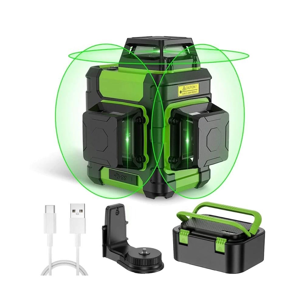 Лазерный уровень Huepar 3D в пластиковом кейсе Green (HM03CG) - фото 2 Лазерный уровень Huepar 3D в пластиковом кейсе Green (HM03CG) - фото 2