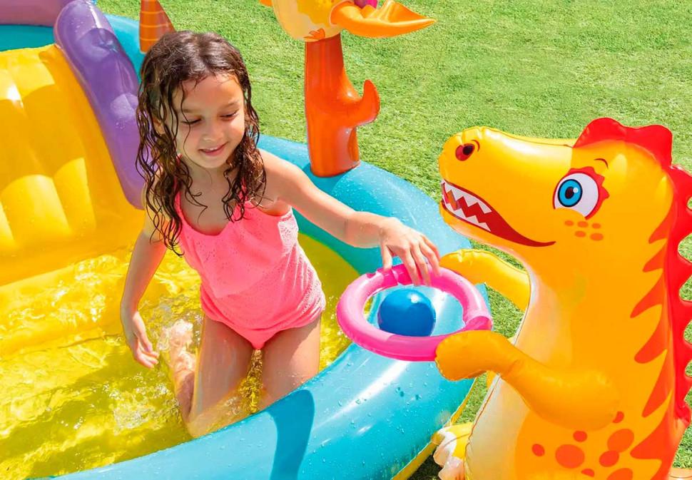 Бассейн надувной Intex игровой с горкой 333х229 см (57135) - фото 4 Бассейн надувной Intex игровой с горкой 333х229 см (57135) - фото 4