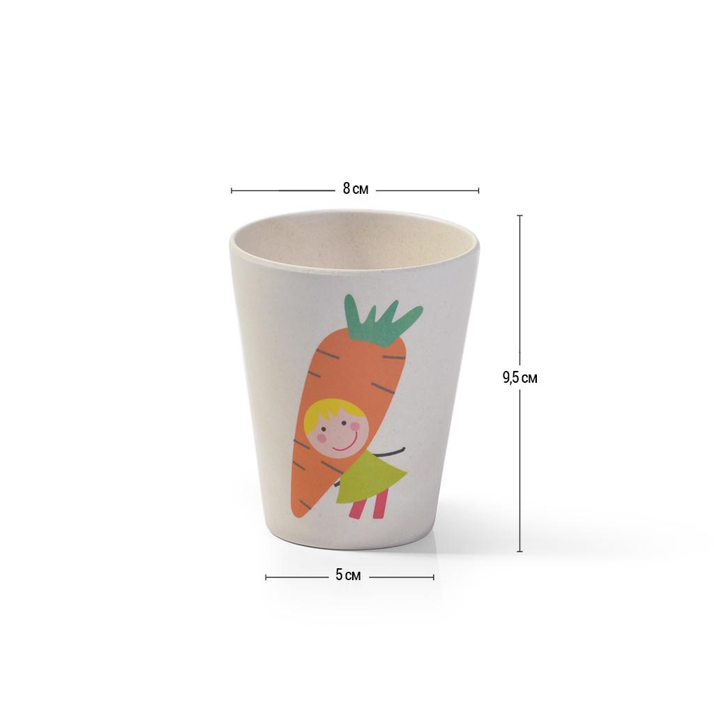 Стакан Fissman Морквина 9,5x8 см 300 мл из бамбукового волокна (8367) - фото 2 Стакан Fissman Морквина 9,5x8 см 300 мл из бамбукового волокна (8367) - фото 2