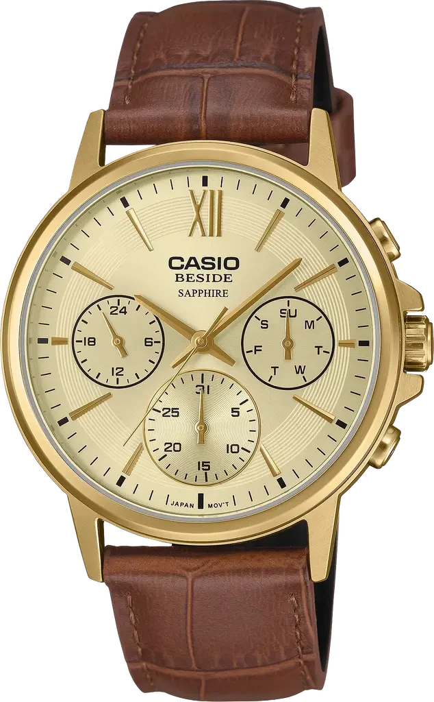 Наручные часы мужские Casio Beside BMS-300GL-5A с сапфировым стеклом/стальным корпусом Шампань (3122081007)