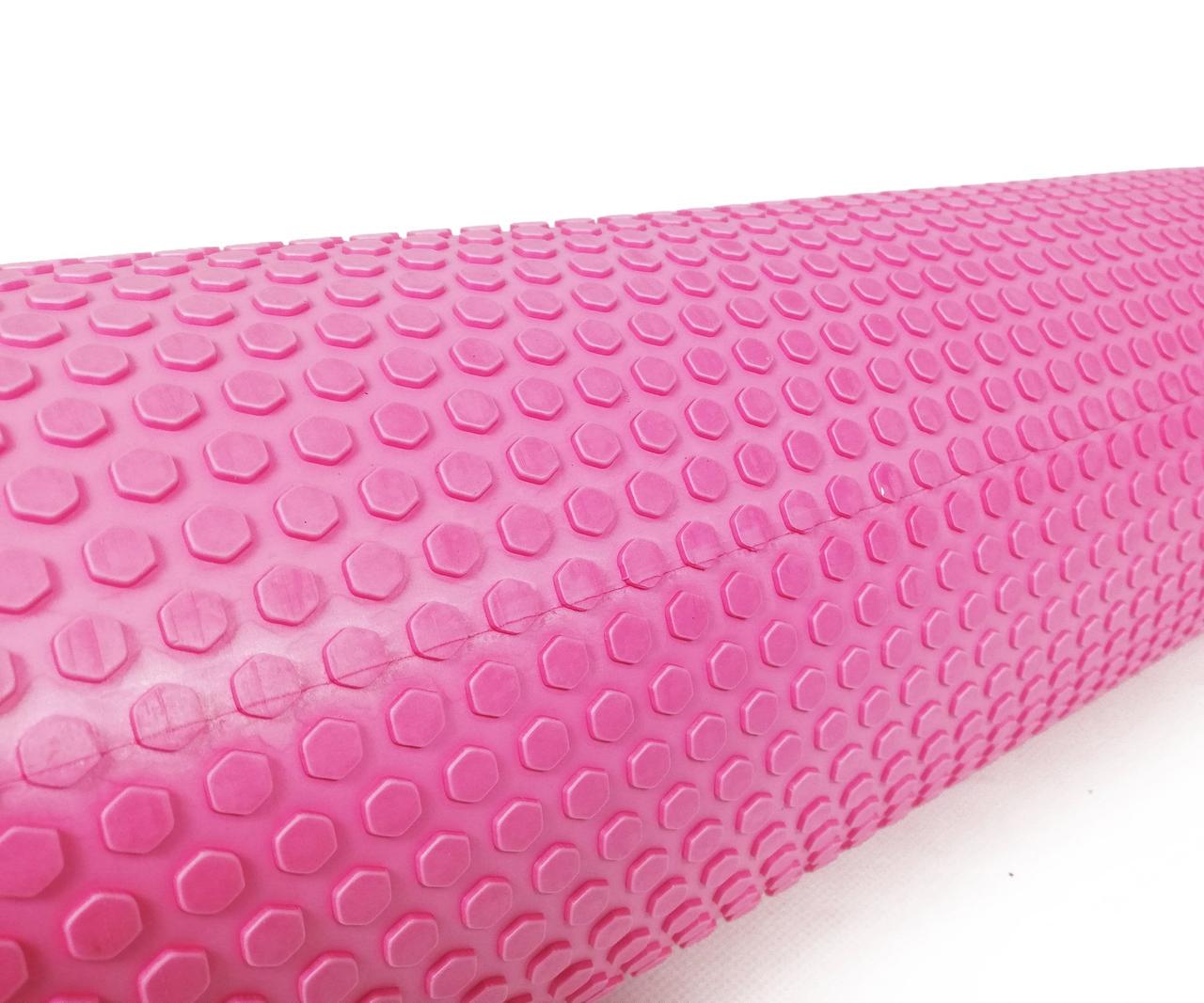 Ролер масажний EasyFit Foam Roller 45 см Рожевий - фото 3