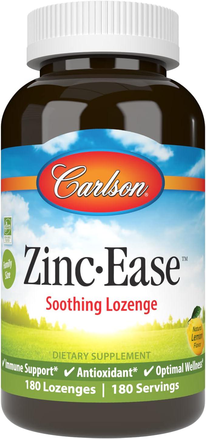 Цинк Carlson Labs Zinc Ease Soothing Lozenge 180 Lozenges Lemon
