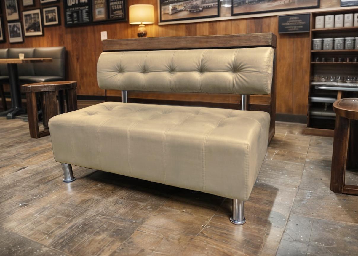 Диван офисный Tobi Sho Стелс со спинкой без подлокотников 1200x560x750 мм кожзам Шампань (2207) - фото 3 Диван офисный Tobi Sho Стелс со спинкой без подлокотников 1200x560x750 мм кожзам Шампань (2207) - фото 3