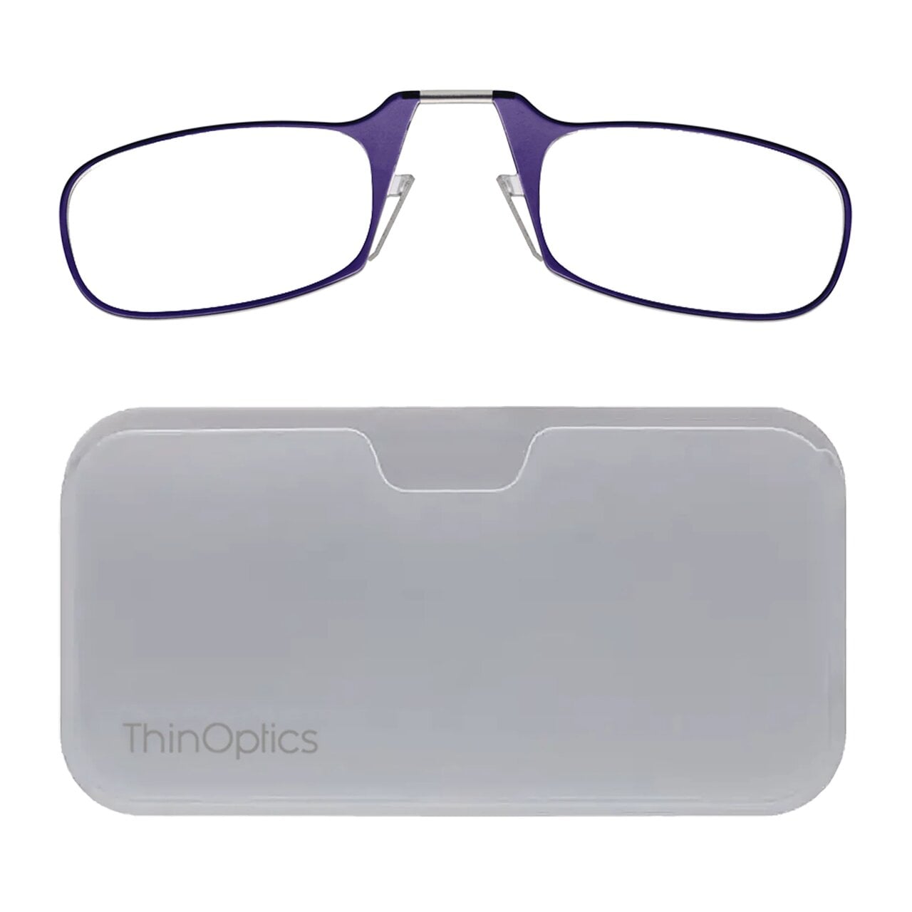 Очки для чтения Thinoptics с классическим белым чехлом/диоптрий '+1,00 Фиолетовый (1.0PURWUP)