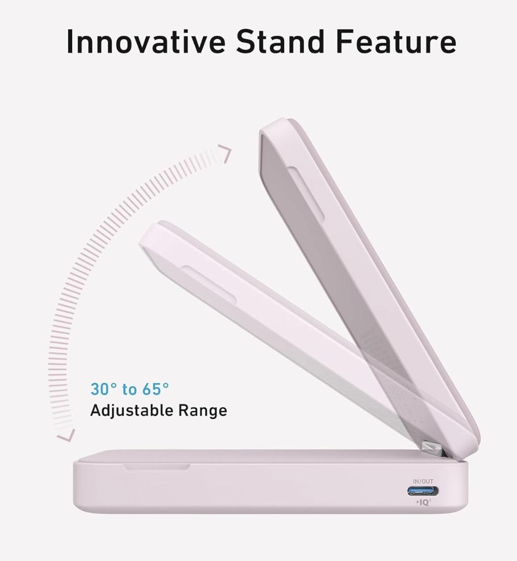 Повербанк Anker MagGo 6600 mAh 15W QI2 Purple (2250788353) - фото 6 Повербанк Anker MagGo 6600 mAh 15W QI2 Purple (2250788353) - фото 6