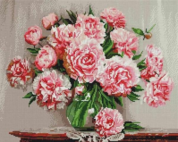 Алмазная мозаика Пионы 40х50 см (1877195040)