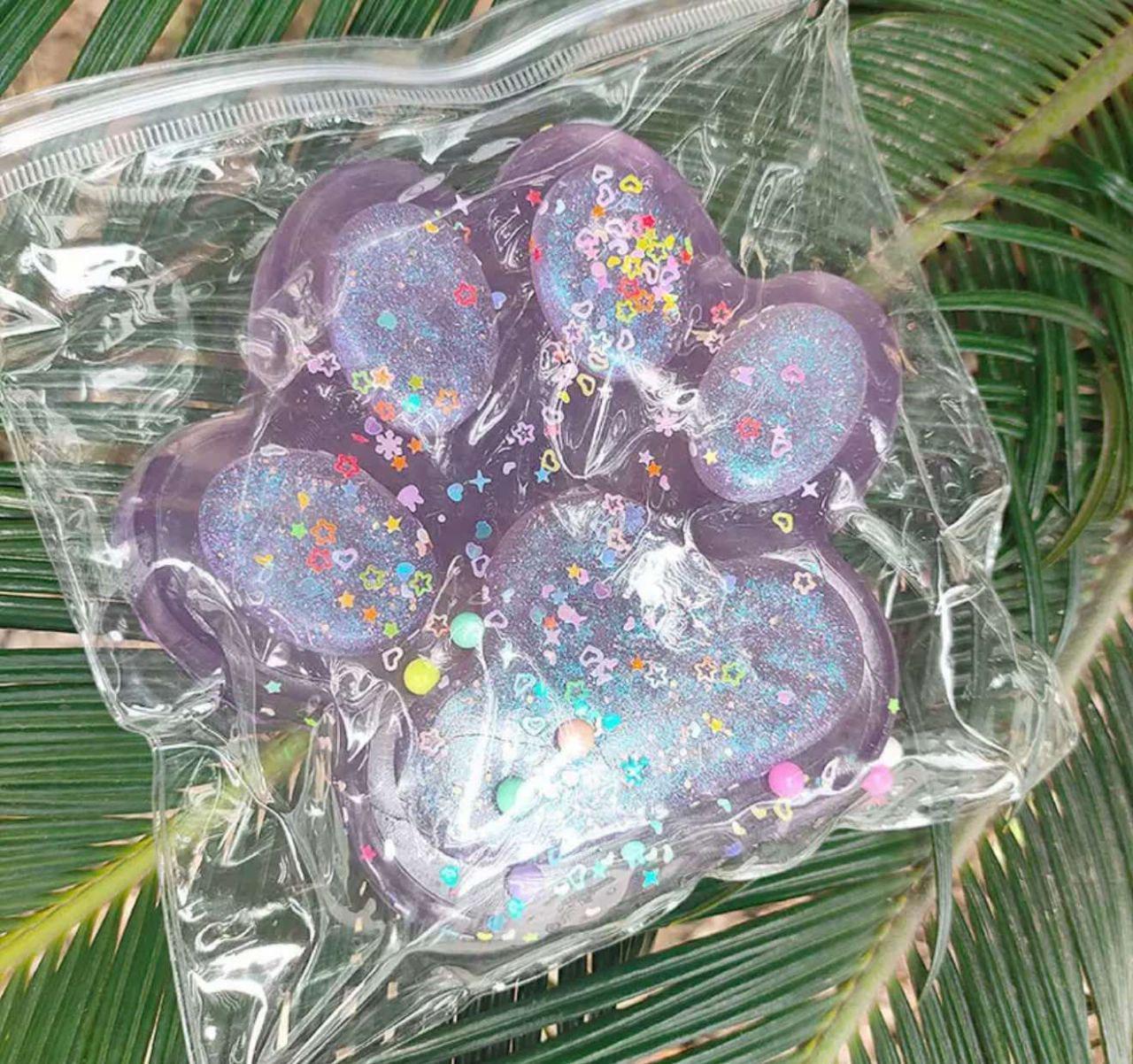 Антистрес сквіш таба лапка 14 см Прозоро-рожевий (2458757941)