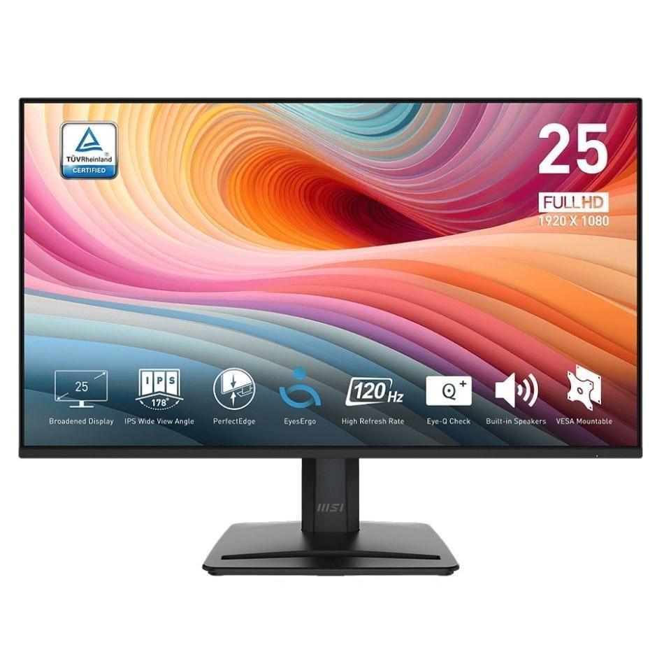 Монітор MSI PRO MP251L E2 WLED 24,5" IPS 1920x1080 16:9 1 мс 120 Гц 250 кд/м2 1500:1 178°/178° VGA/HDMI 2x2 Чорний