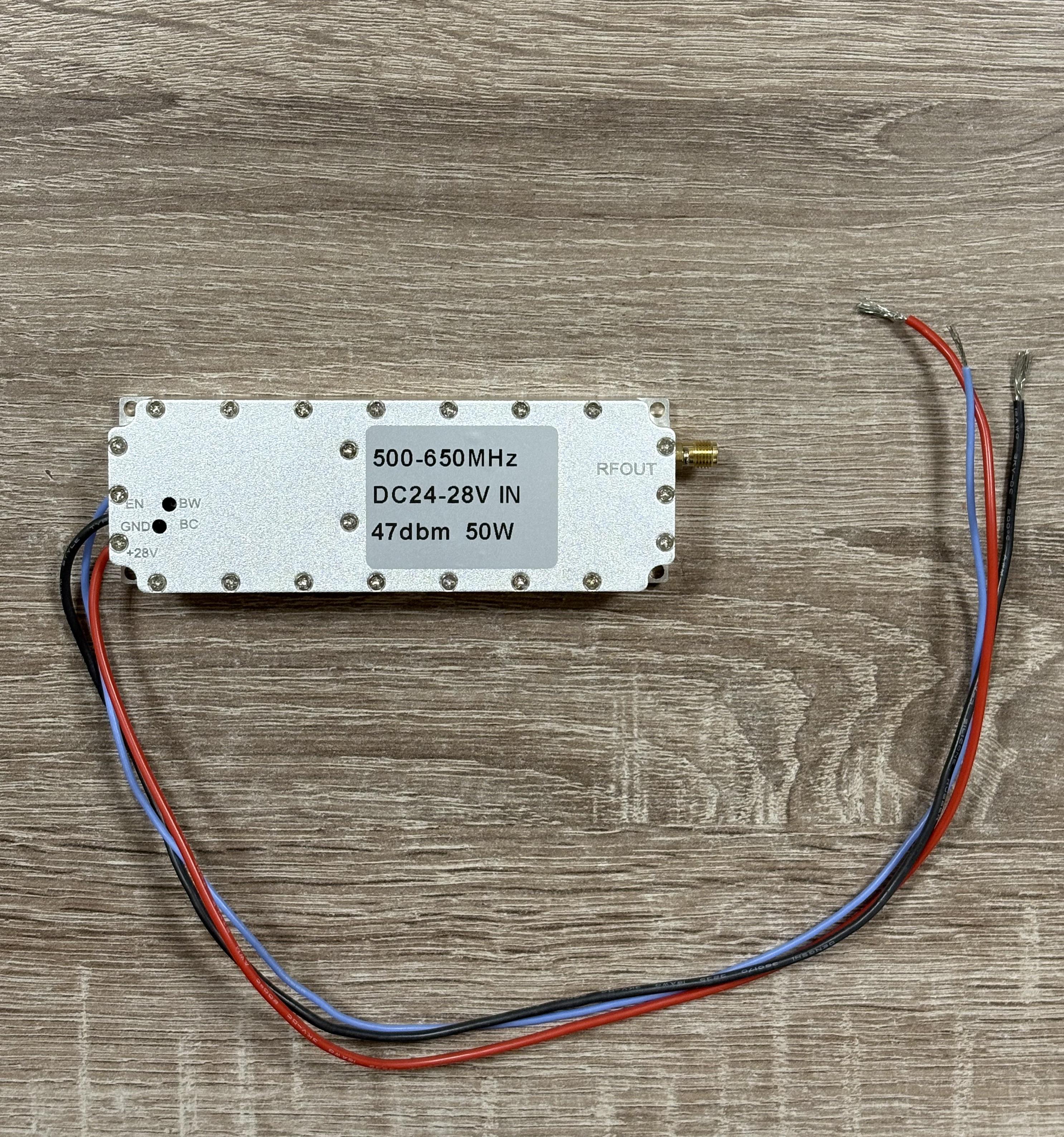 Усилительный модуль 500-650MHz РЭБ GaN Anti Drone YNX-500M 50W с циркулятором на GaN транзисторе (00-00027613)