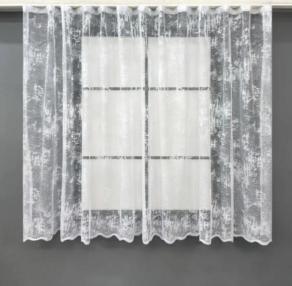 Тюль из жаккарда высотой 1,6 м Белый (1860т)