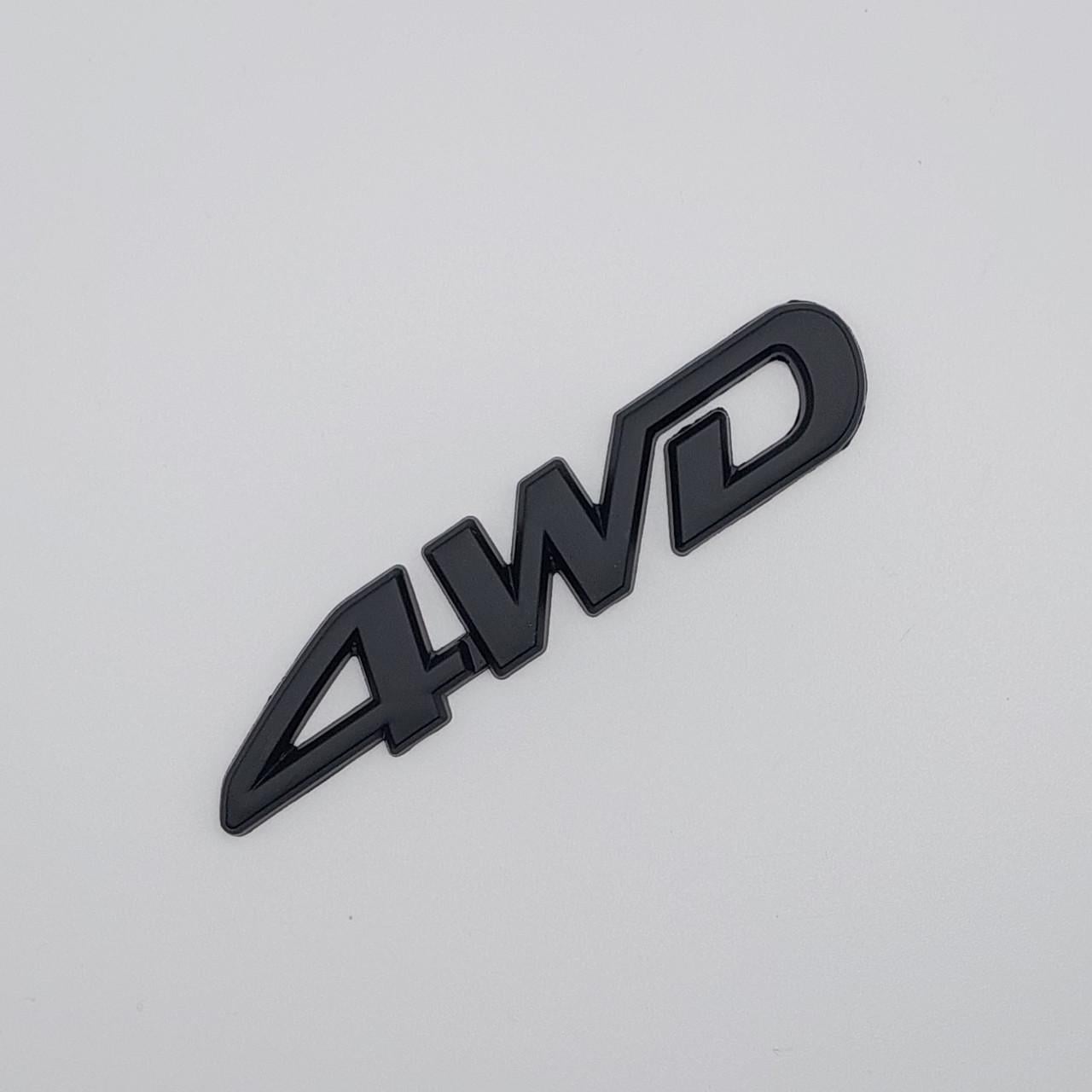 Эмблема 4WD Toyota металл 8,5х1,7 см Черный матовый (1832893284)
