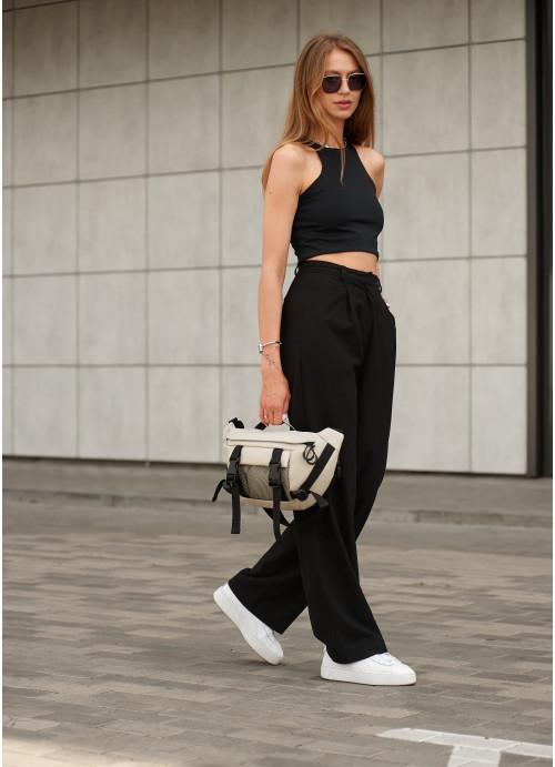 Бананка женская Sambag водостойкая кожаная Серый (28523962) - фото 5