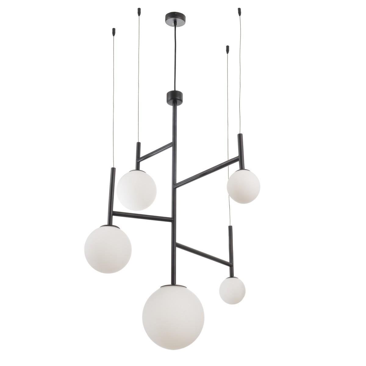 Люстра потолочная лофт молекула Brille BL-945S/3 E14/2 G4 BK