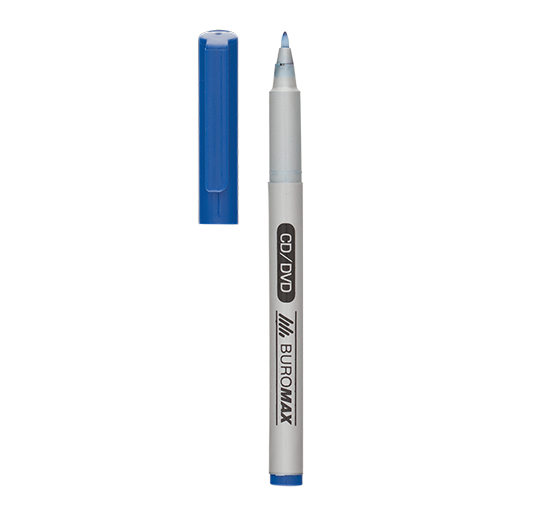 Маркер водостойкий Buromax JOBMAX на спиртовой основе 0,6 мм Синий (BM.8701-02) - фото 1 Маркер водостойкий Buromax JOBMAX на спиртовой основе 0,6 мм Синий (BM.8701-02) - фото 1