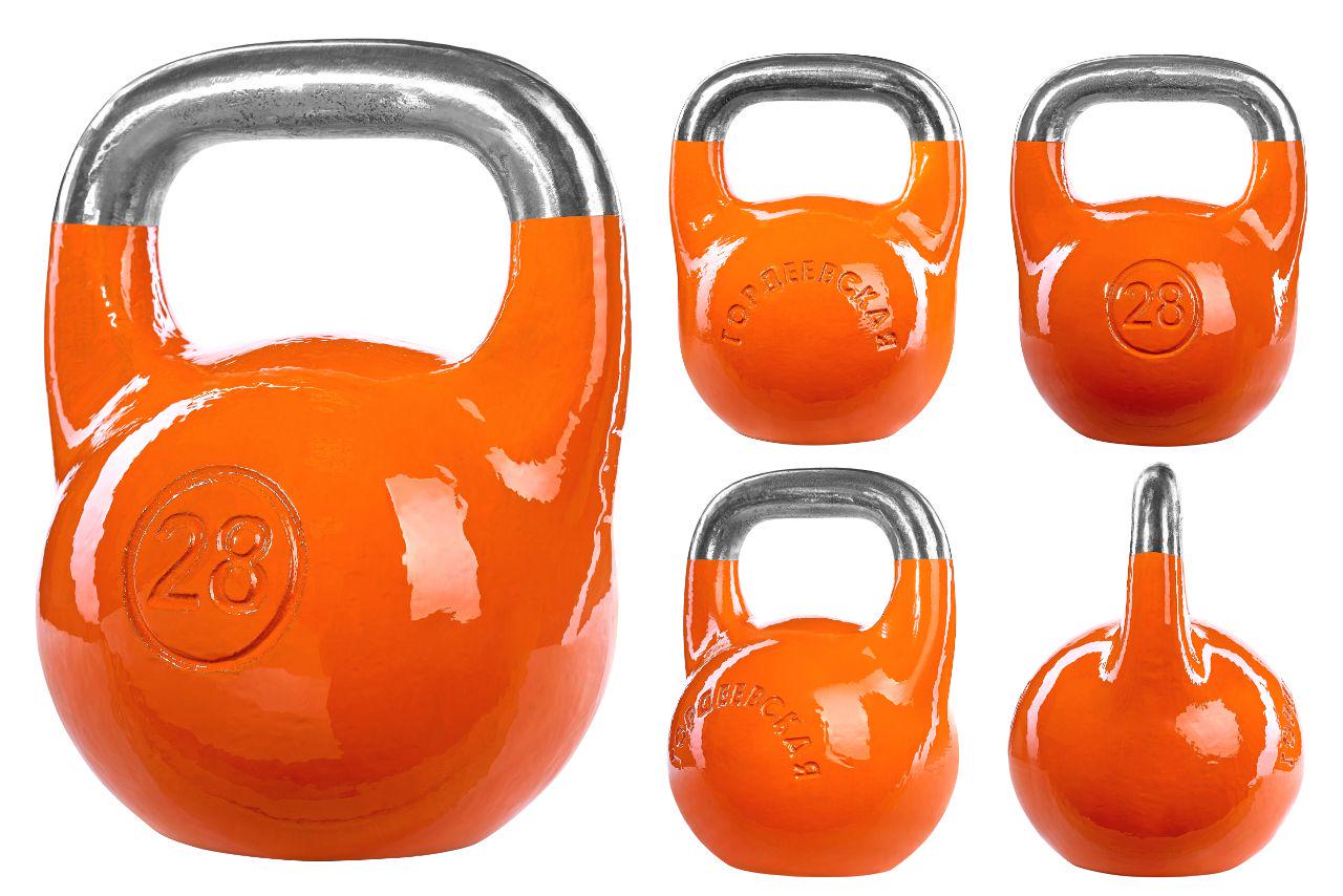 Гиря чавунна цільна 28 кг Помаранчевий (6575609) - фото 2 Гиря чавунна цільна 28 кг Помаранчевий (6575609) - фото 2