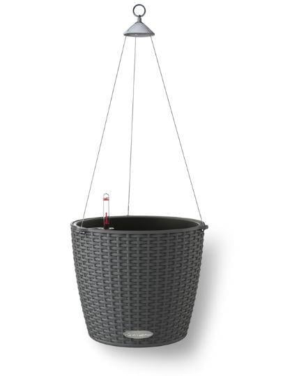 Вазон Lechuza Cottage Nido 28 6 л Антрацит (15193 Line)