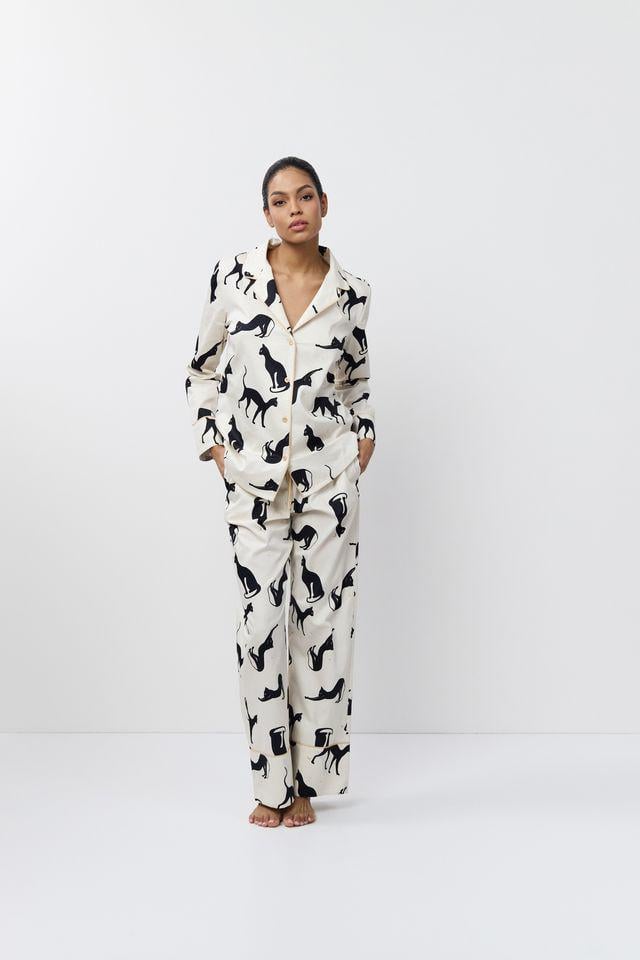 Жіноча піжама з штанами Aruelle Nyra-long М Білий (37866-307-13)