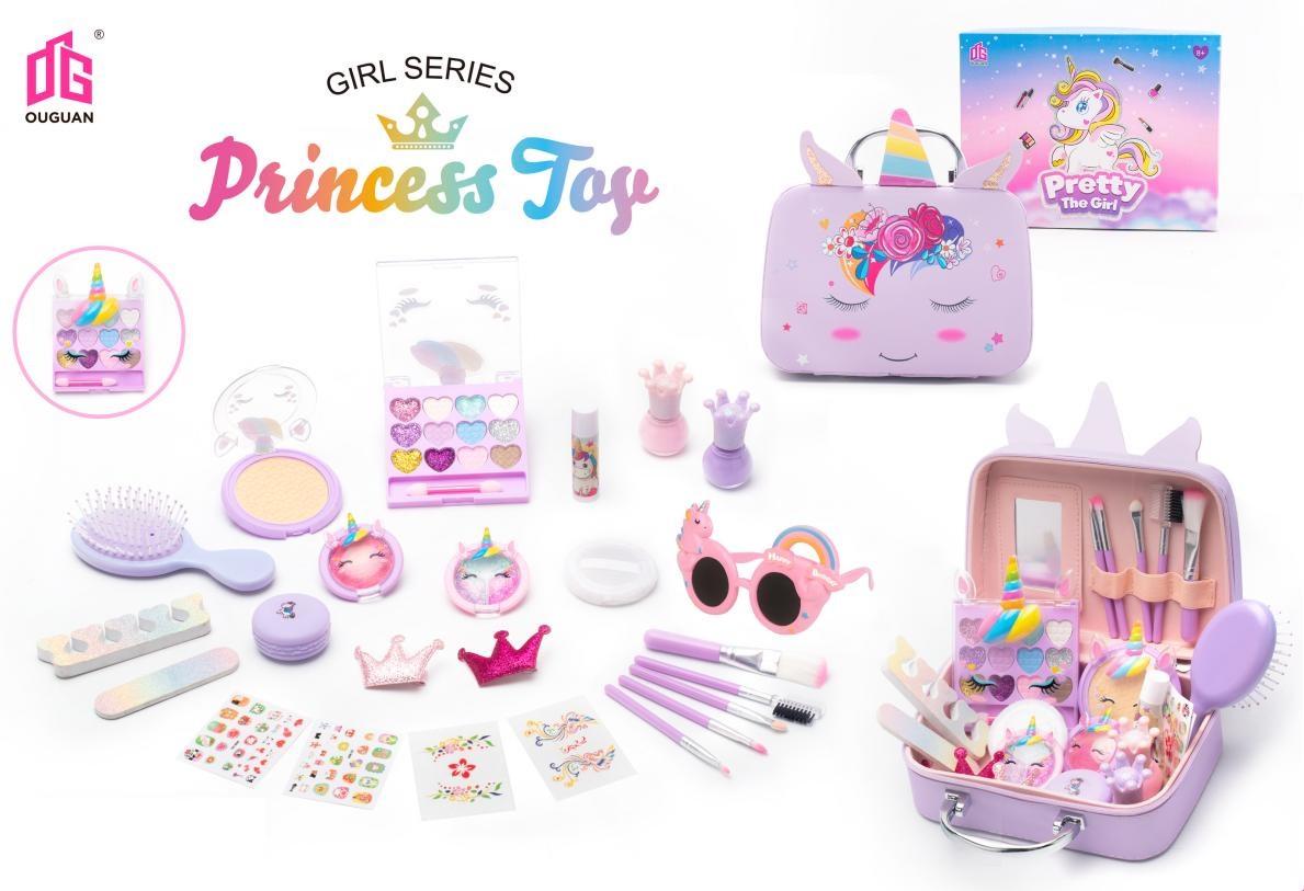 Набір дитячої косметики Princess Toy 25 пр. з сідіорогом Фіолетовий Набір дитячої косметики Princess Toy 25 пр. з сідіорогом Фіолетовий
