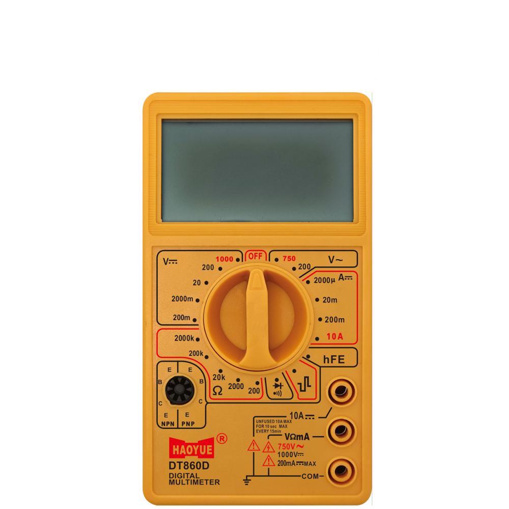 Мультиметр цифровой HAOYUE DT860D/700D с экраном и щупами Желтый (630448)